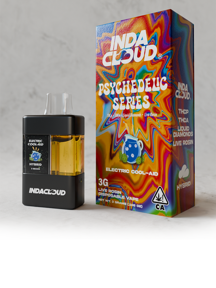 Indacloud Psychedelic Series 3g Disposable 5ct Display