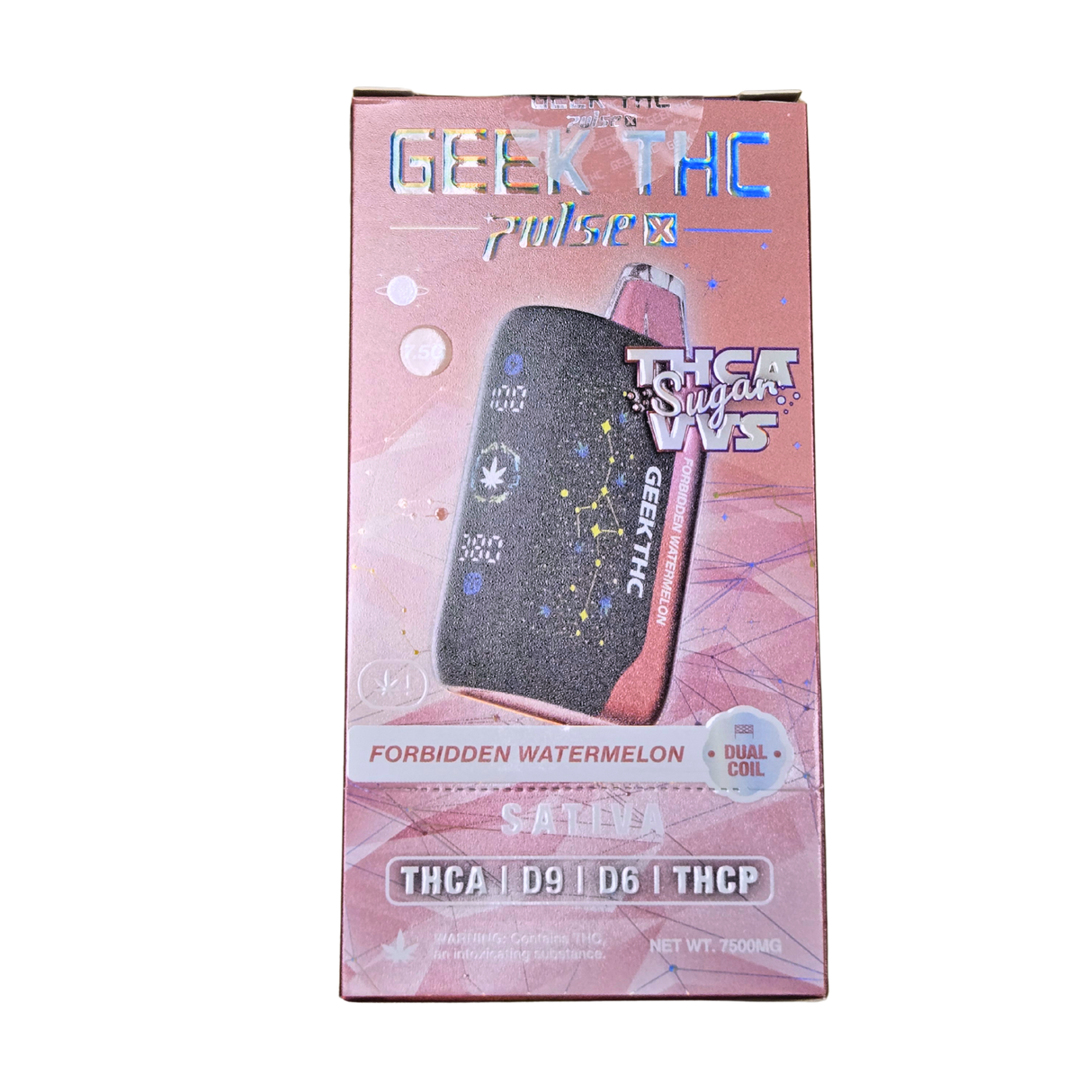 Geek THCA Pulse X THC-A Sugar VVS 7.5g Disposable 5ct Display