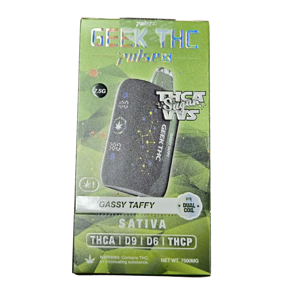 Geek THCA Pulse X THC-A Sugar VVS 7.5g Disposable 5ct Display