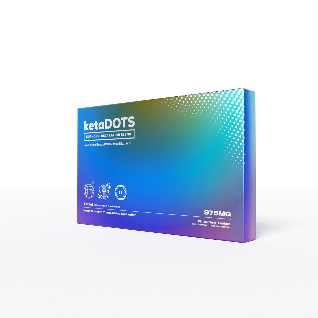 KetaDOTS 975mg 3 pack Euphoric Botanical Blend Tablets 10ct Display