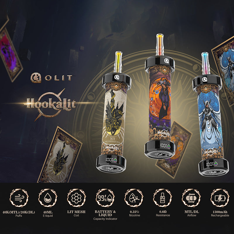 Olit Hookalit 40,000 Puffs Disposable 5ct Display