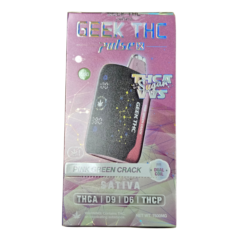 Geek THCA Pulse X THC-A Sugar VVS 7.5g Disposable 5ct Display