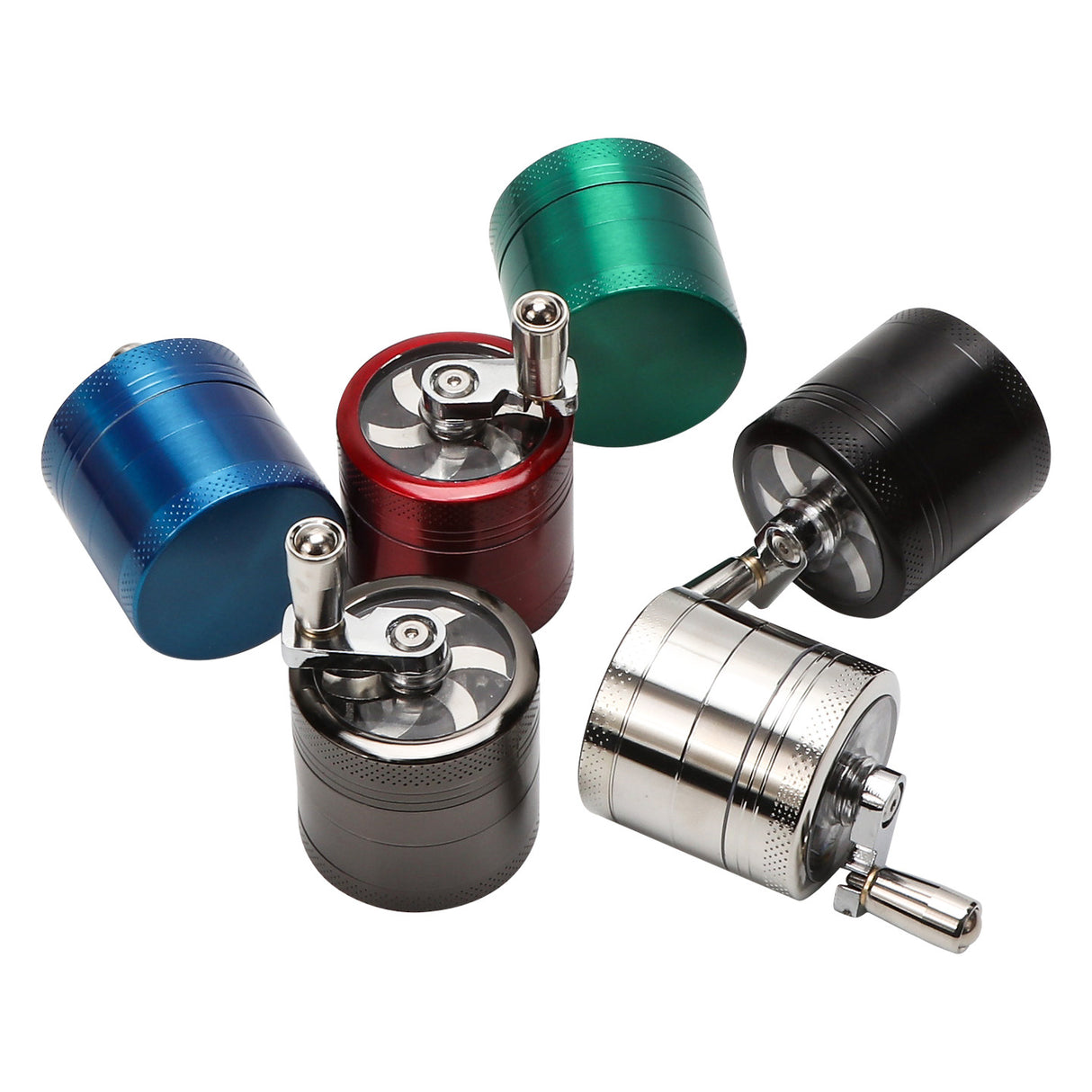 Aluminum 40MM Hand Crank Grinder 12ct Display