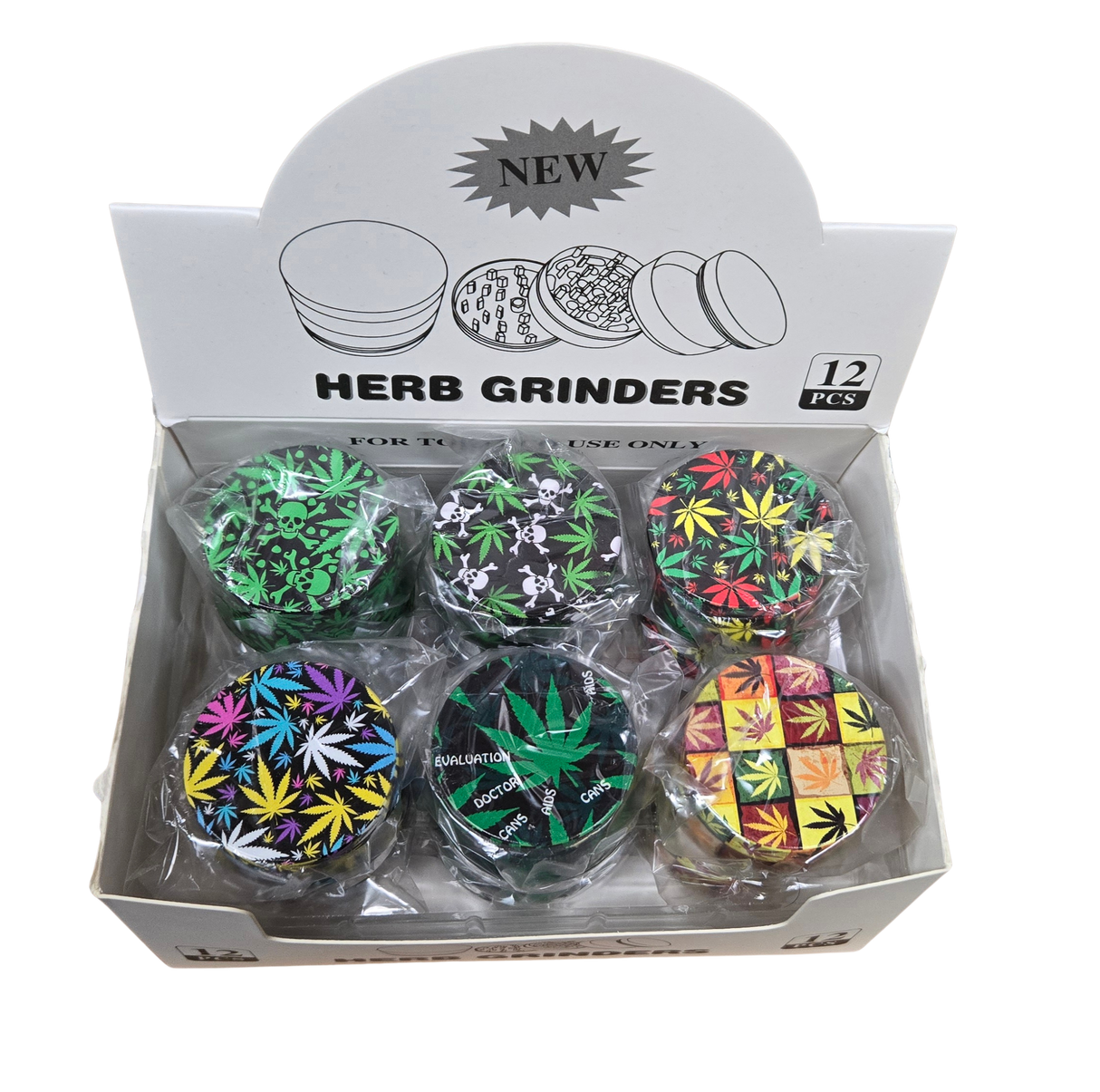 Aluminum 50MM 420 Styled Grinder 12ct Display