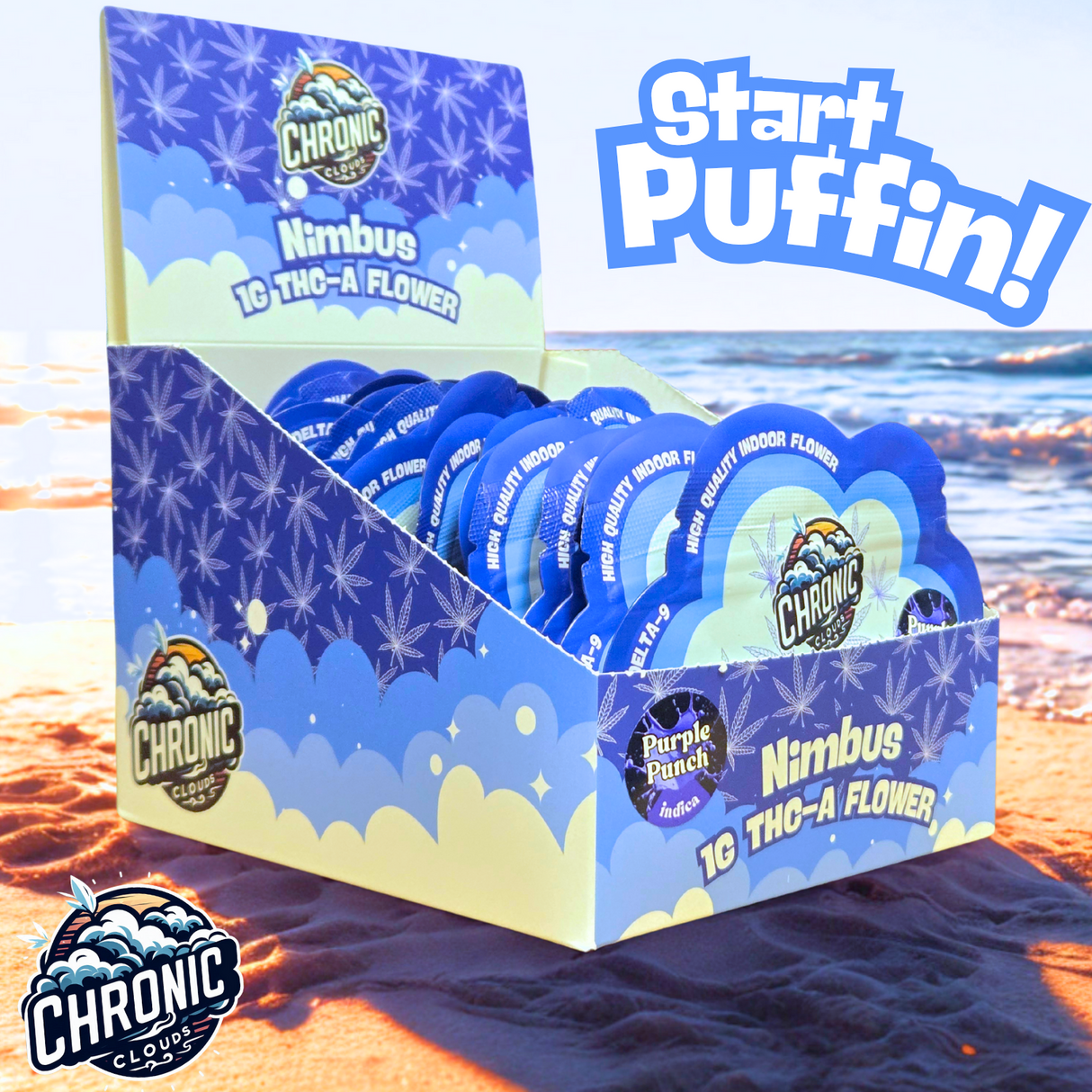 Chronic Clouds Nimbus 1g THC-A Flower 20ct Display