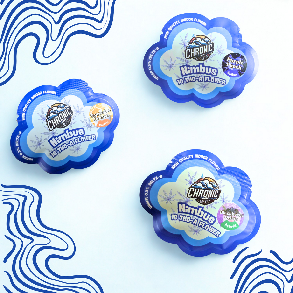 Chronic Clouds Nimbus 1g THC-A Flower 20ct Display