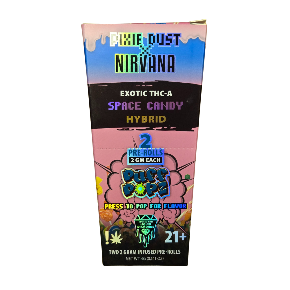 Pixie Puff Pop 2ct Liquid Diamond Infused THC-A Pre-Rolls 12ct Display