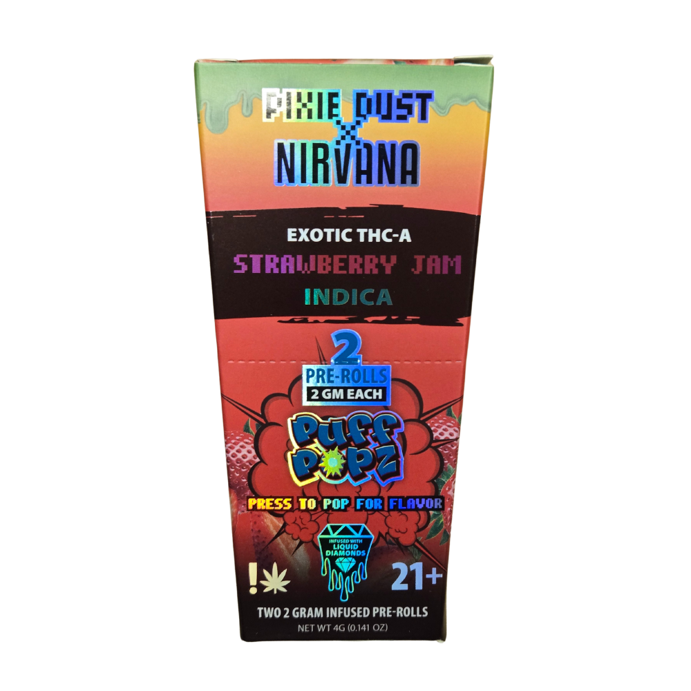 Pixie Puff Pop 2ct Liquid Diamond Infused THC-A Pre-Rolls 12ct Display