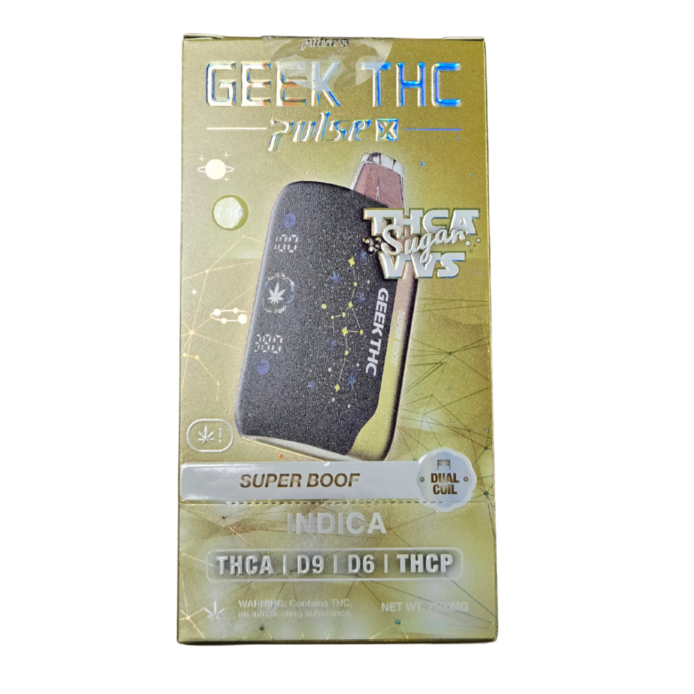 Geek THCA Pulse X THC-A Sugar VVS 7.5g Disposable 5ct Display