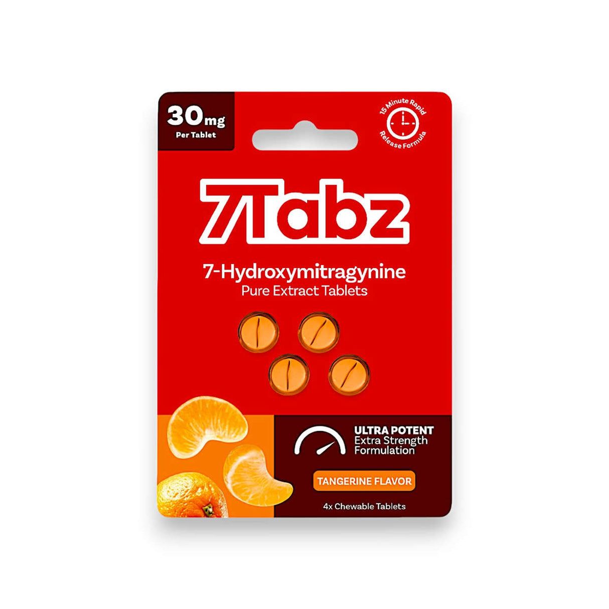 7 Tabz 30 mg 4 pack Extra Strength 7-Hydroxy Tablets 10ct Display