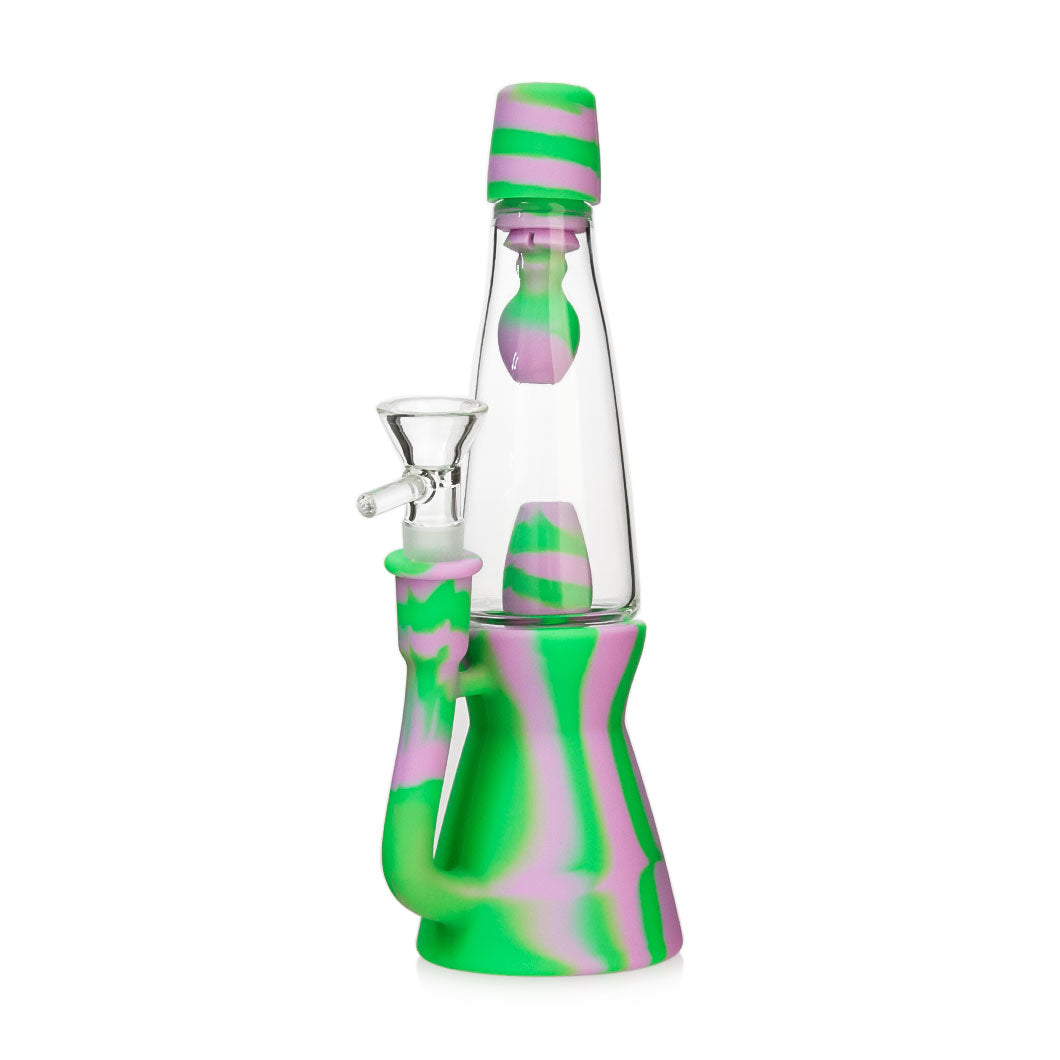 𝗧𝗫-𝟭𝟲𝟭 Silicone Lava Lamp 8.5in Waterpipe