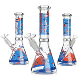 PHX933 Phoenix Star Glass Beaker Design 10in Waterpipe