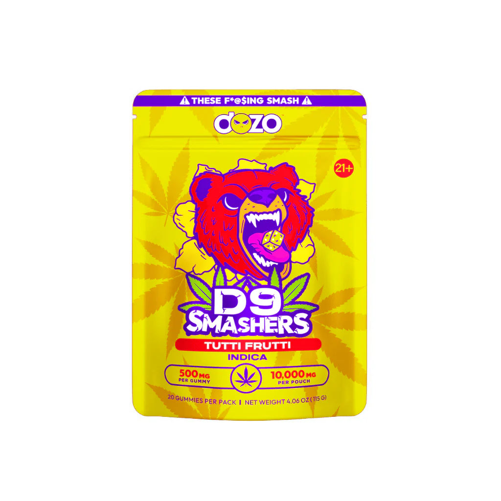 Dozo 10,000mg D9 Smashers Gummies 5ct Display