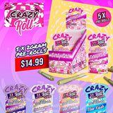 Crazy Roll 5 Pack 2g THC-A Prerolls 10ct Display MSRP $14.99