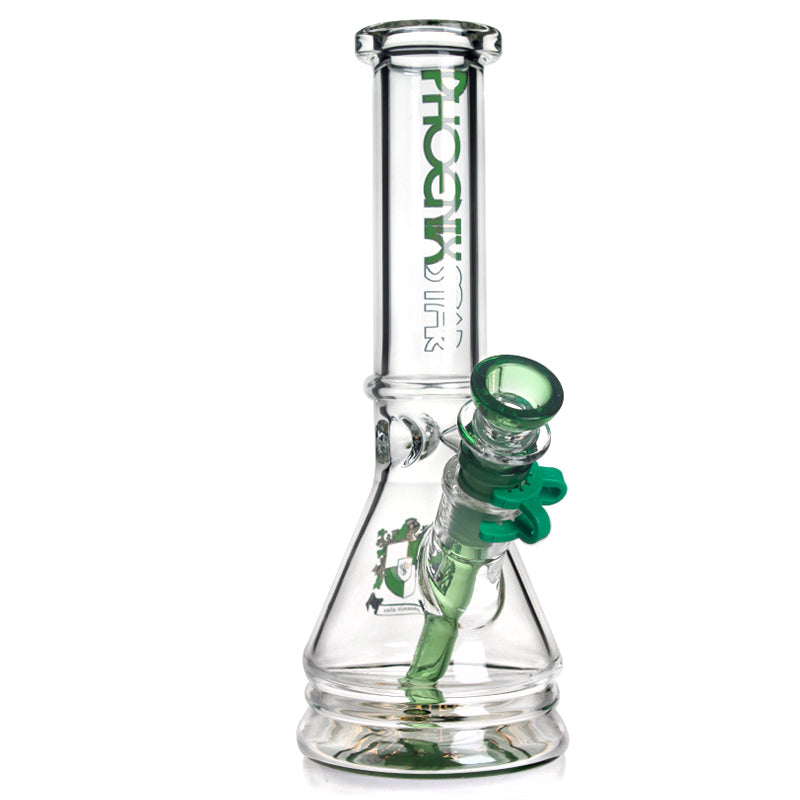 𝗣𝗛𝗫𝟳𝟮𝟮 Phoenix Star Glass Beaker Double-Lip 10in Water Pipe