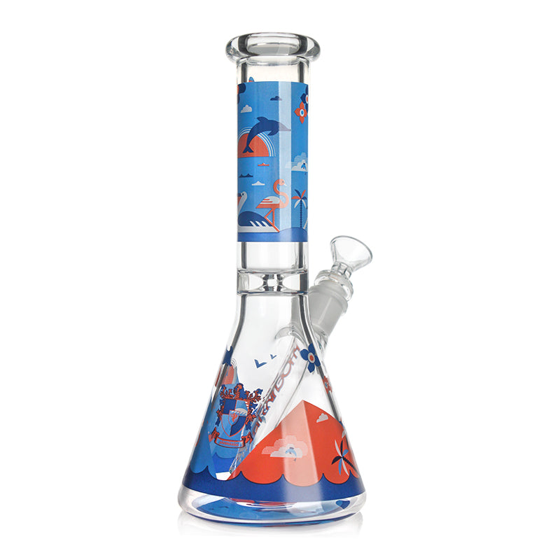 PHX933 Phoenix Star Glass Beaker Design 10in Waterpipe