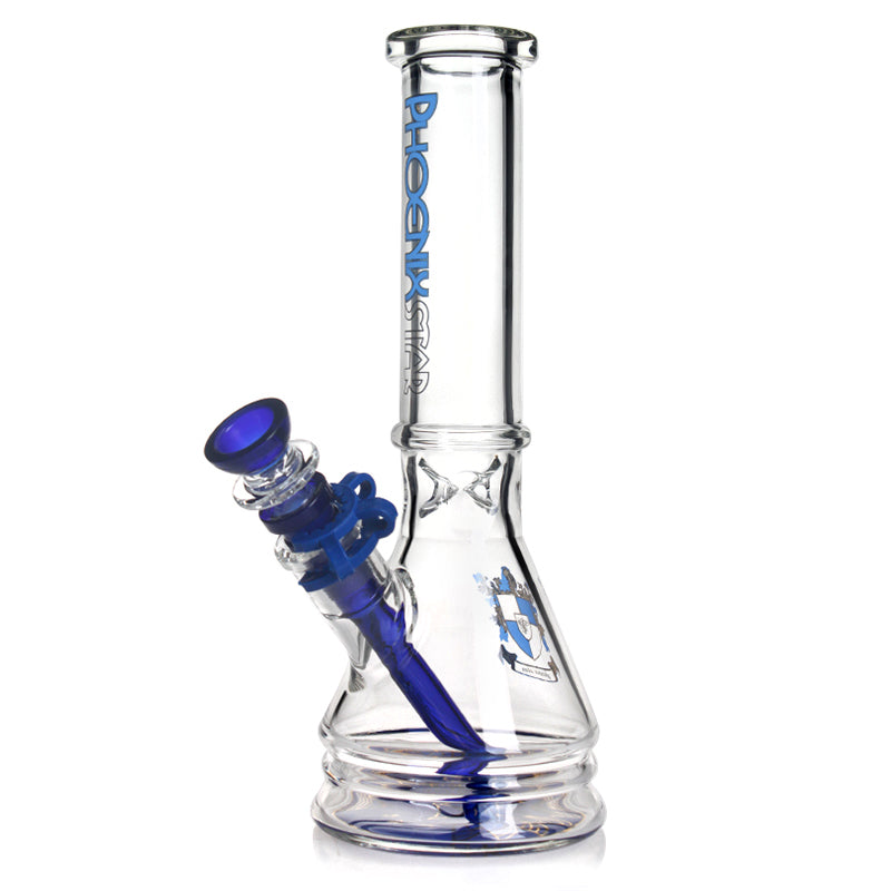 𝗣𝗛𝗫𝟳𝟮𝟮 Phoenix Star Glass Beaker Double-Lip 10in Water Pipe
