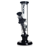 𝗣𝗛𝗫𝟳𝟮𝟯 Phoenix Star Glass Straight Tube w/ Flat Base 10in Water Pipe
