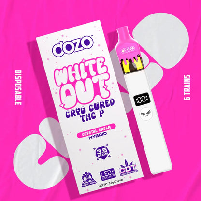 Dozo White Out Cryo Cured THC-P 3.5g Disposable 5ct Box