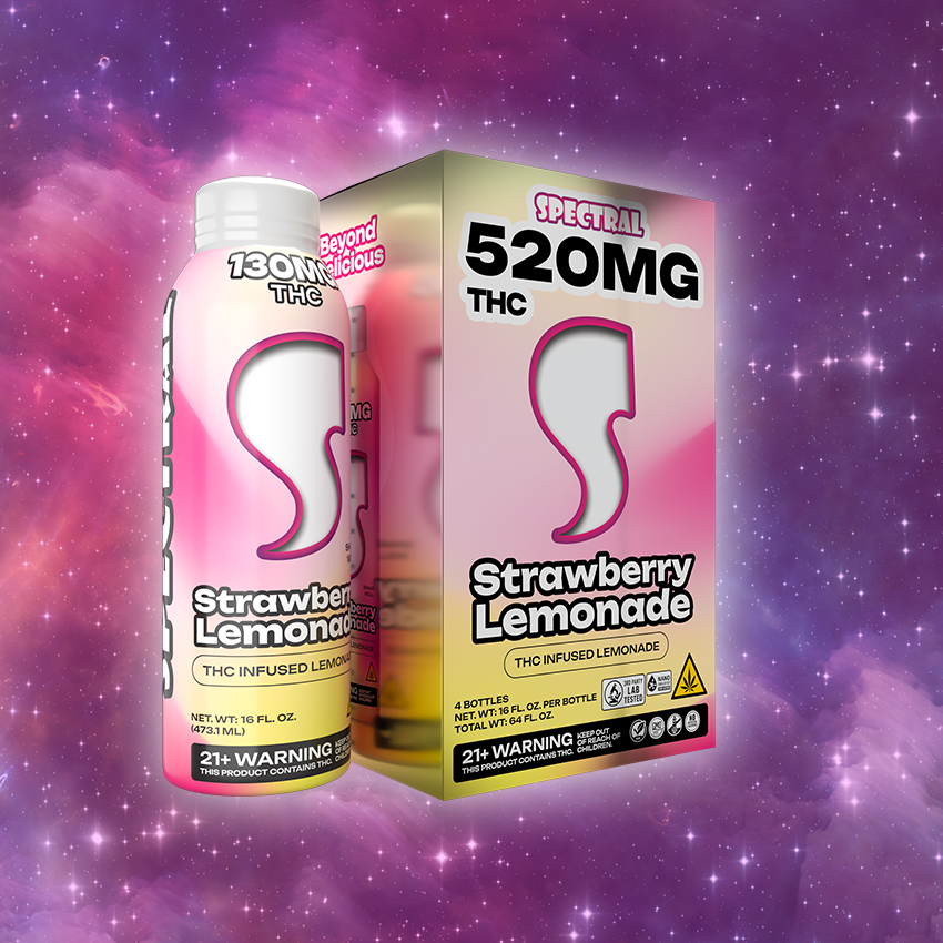Spectral 130mg THC Infused Lemonade 4ct Display