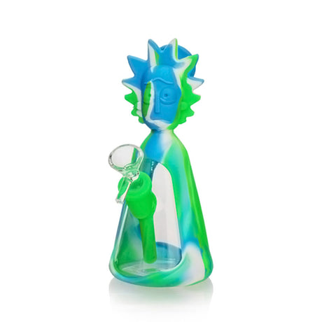 TX-166 Rick & Morty Silicone and Glass 7.5in Water Pipe