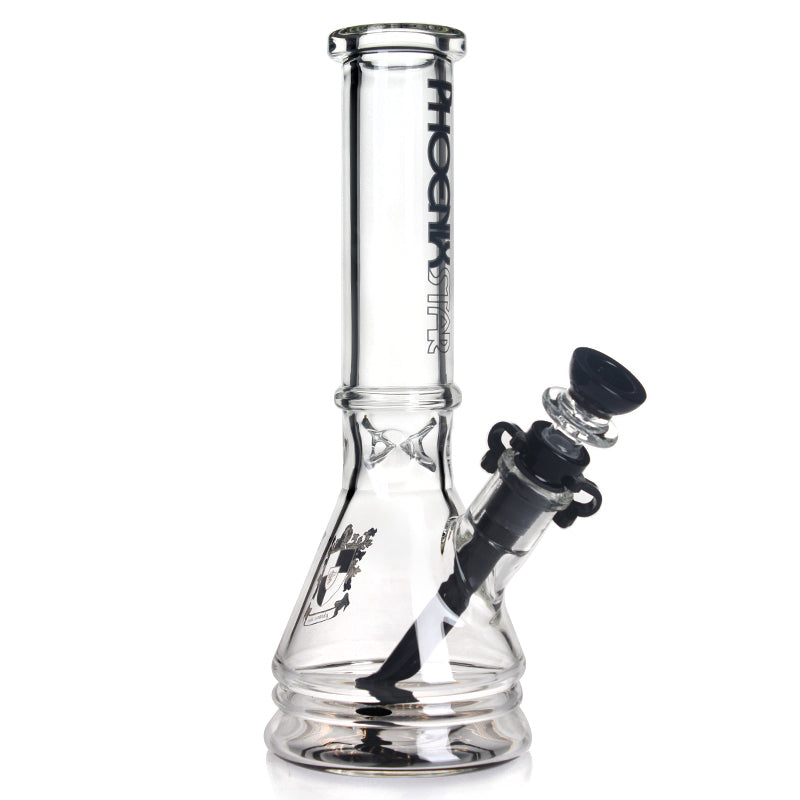𝗣𝗛𝗫𝟳𝟮𝟮 Phoenix Star Glass Beaker Double-Lip 10in Water Pipe