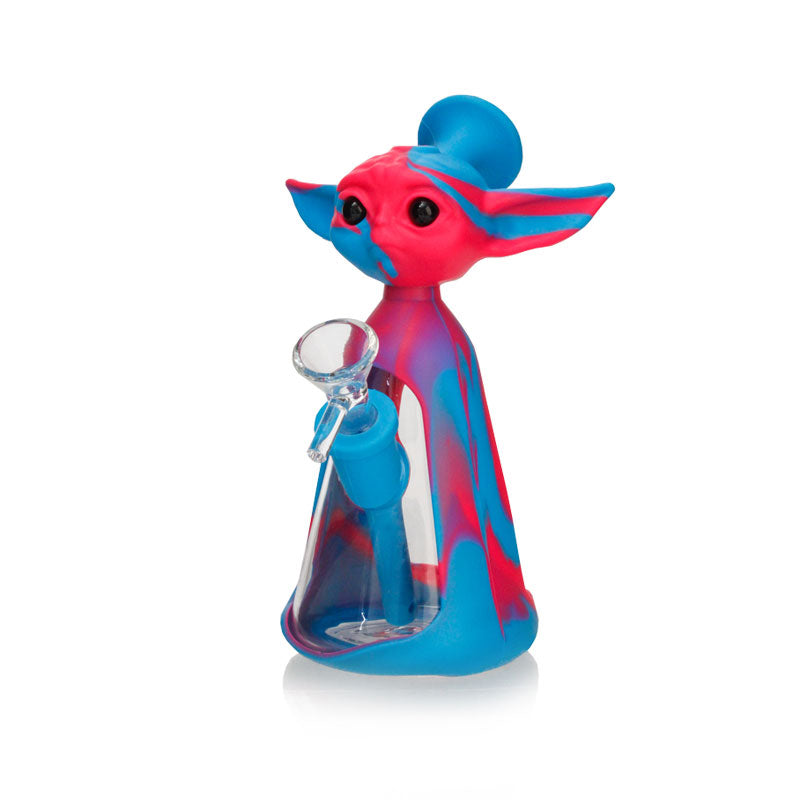 TX-168 Baby Yoda Silicone and Glass 7in Water Pipe