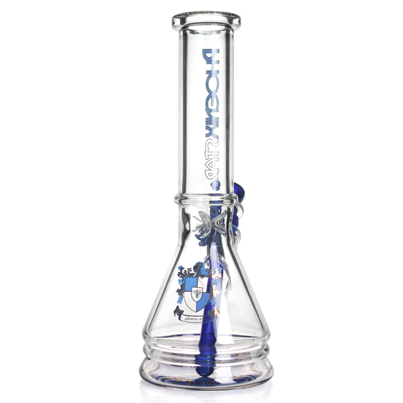 𝗣𝗛𝗫𝟳𝟮𝟮 Phoenix Star Glass Beaker Double-Lip 10in Water Pipe