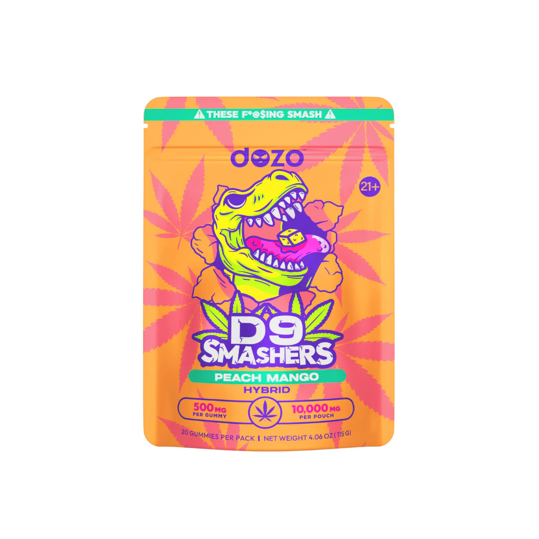 Dozo 10,000mg D9 Smashers Gummies 5ct Display