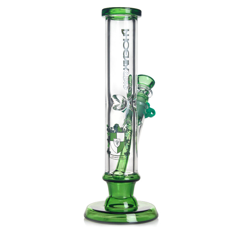 𝗣𝗛𝗫𝟳𝟮𝟯 Phoenix Star Glass Straight Tube w/ Flat Base 10in Water Pipe