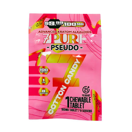 7Pure 120MG 7-Hydroxy Single Tablets 30ct Display MSRP $9.99