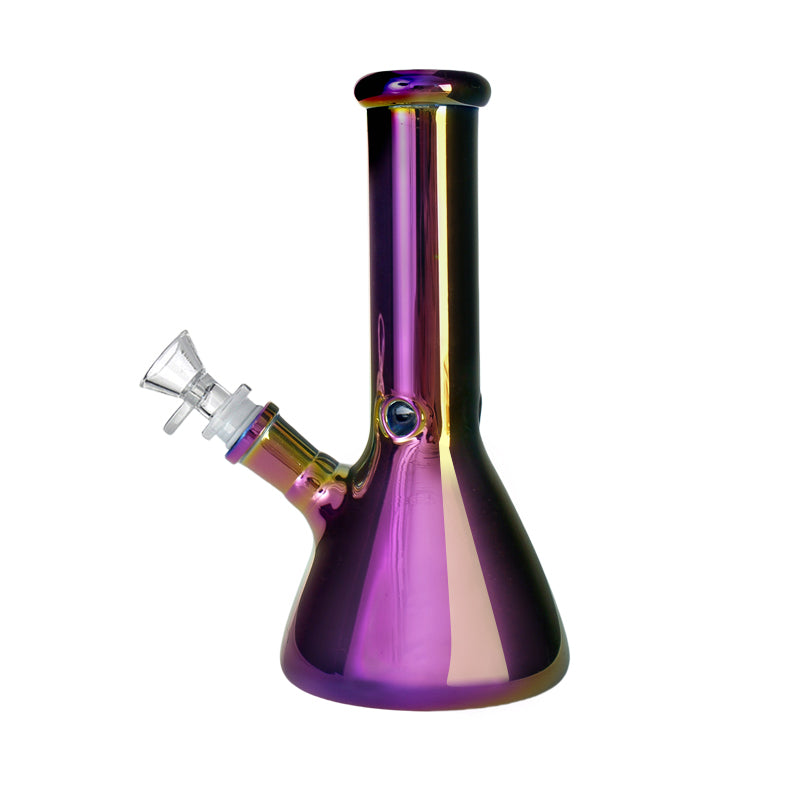 𝗦𝗣𝟮𝟱𝟮 Electroplated Colored Beaker 8in Water Pipe