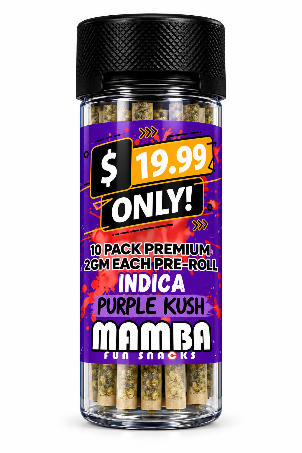 Mamba THC-A 10ct 2g Pre-Rolls Jar MSRP $19.99