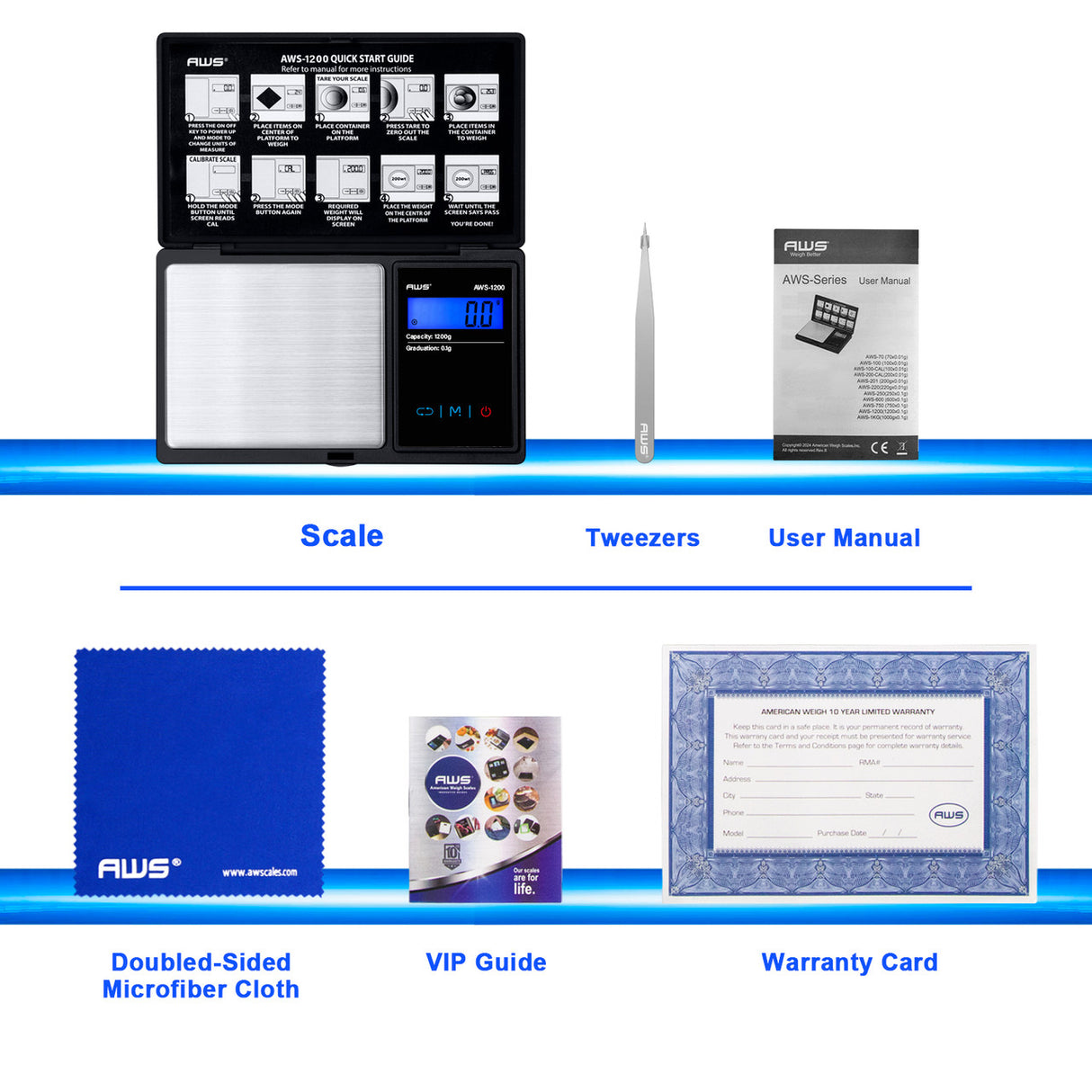 AWS 1200g Digital Pocket Scale