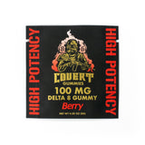 Covert 100MG Single Delta-8 Gummies 60ct Mixed Flavors Box Display