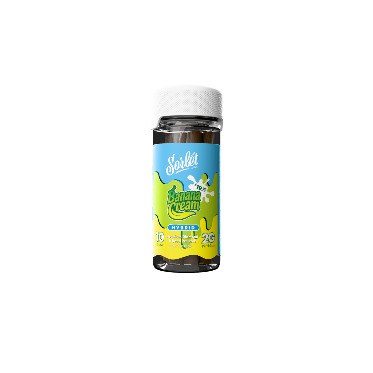 Sorbet THC-A 10ct 2g Pre-Rolls Jar MSRP $19.99