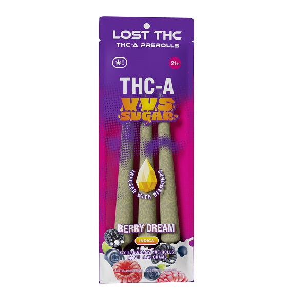 Lost THCA VVS Sugar Diamond Infused Pre-rolls | 3 Pack 10ct Display