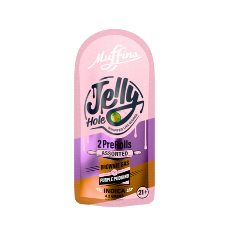 Muffins Jelly Holes 2.1g THC-P 2ct Pre-Rolls 10ct Box Display