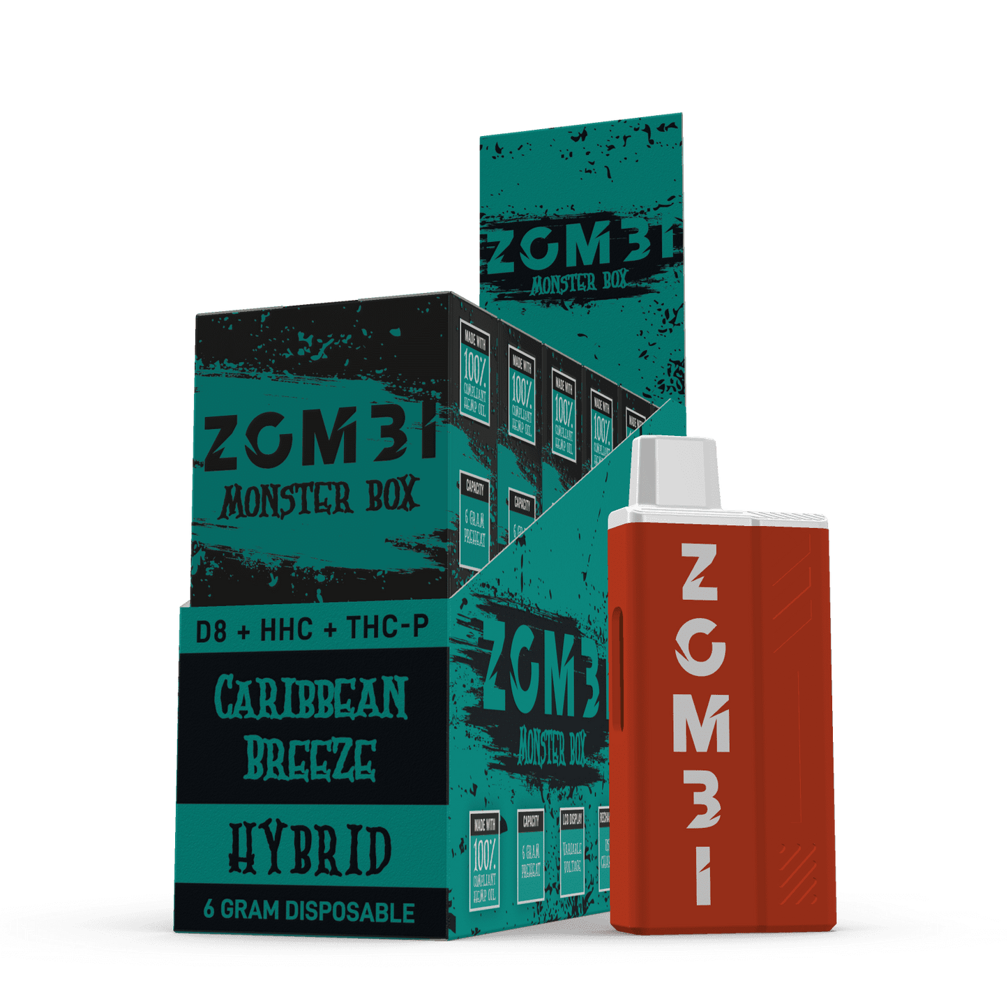 Zombi Monster Box Blends Delta-8 + HHC + THC-P Disposable 5ct Box