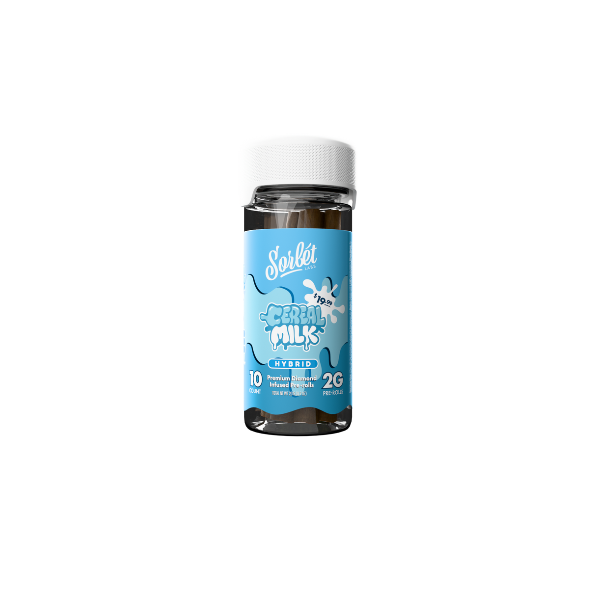 Sorbet THC-A 10ct 2g Pre-Rolls Jar MSRP $19.99