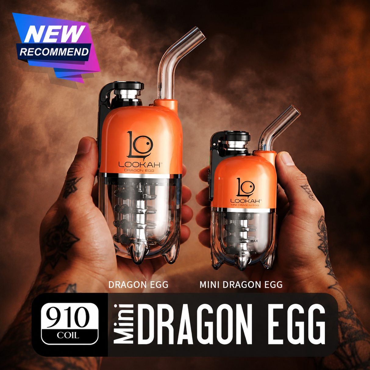 LOOKAH Mini Dragon Egg 500mAh Portable E-Rig Bubbler