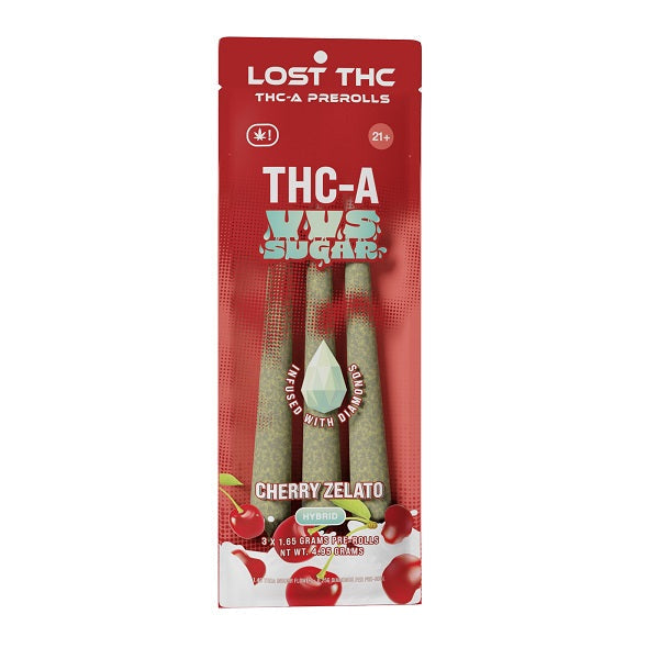 Lost THCA VVS Sugar Diamond Infused Pre-rolls | 3 Pack 10ct Display