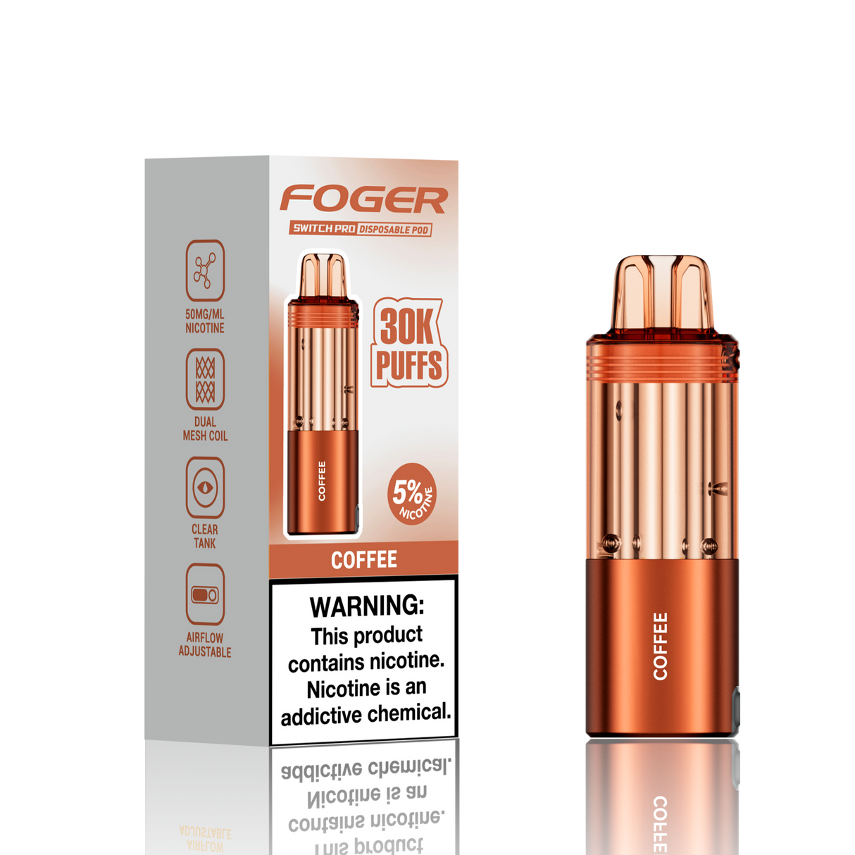 Foger Switch Pro 30K Disposable POD 5ct Display