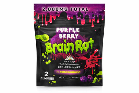 Delta Extra BrainRot 2000mg Live Sugar THCA, THCP Gummies 30ct Display