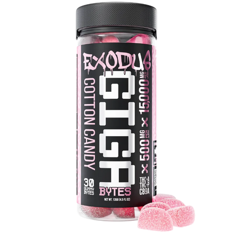 Exodus Gigabyte Gummies 30ct THC-A 15,000mg 6ct Display