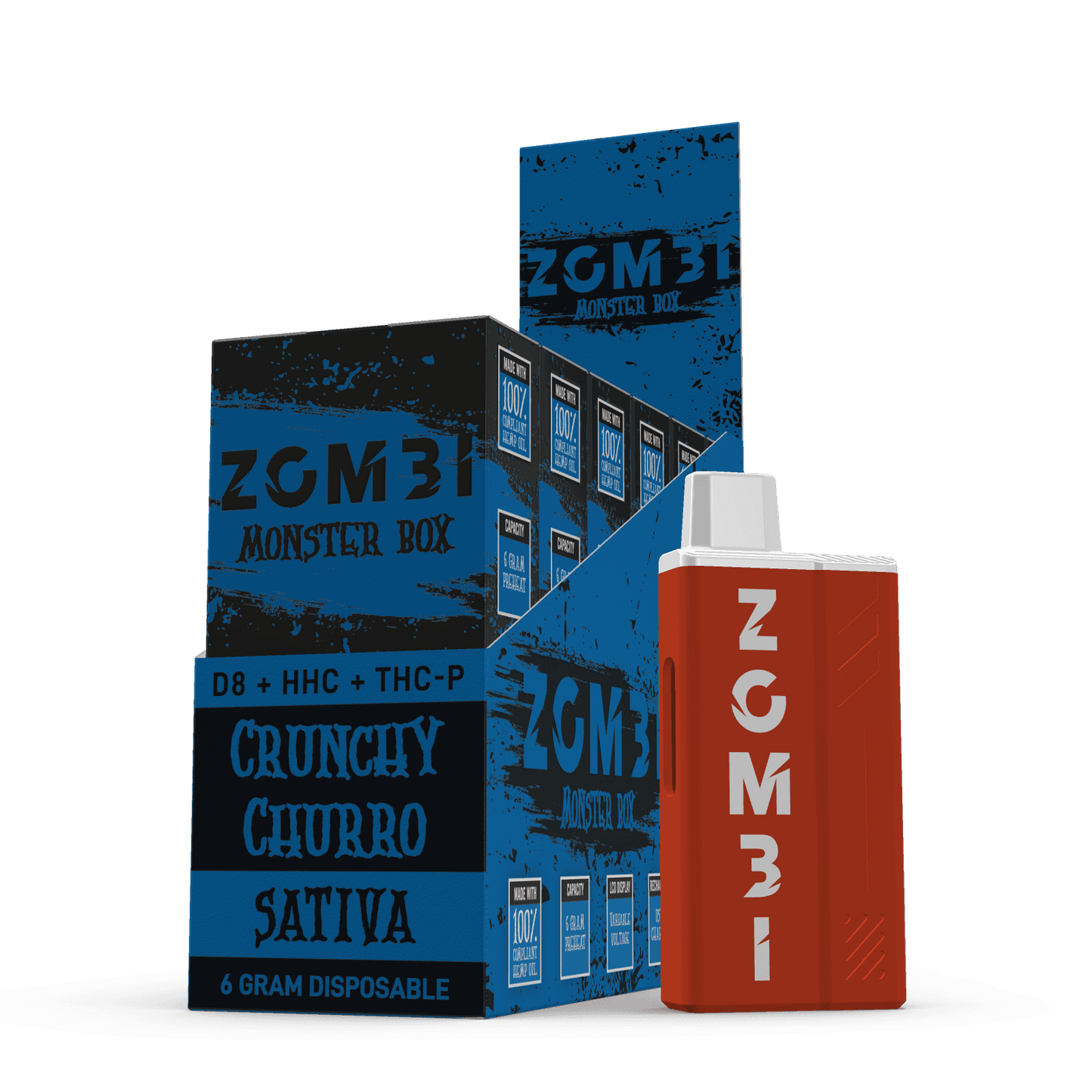 Zombi Monster Box Blends Delta-8 + HHC + THC-P Disposable 5ct Box