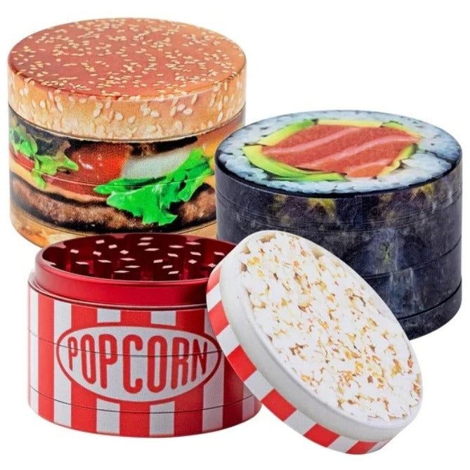 Aluminum 63MM Food Inspired Grinder 6ct Display