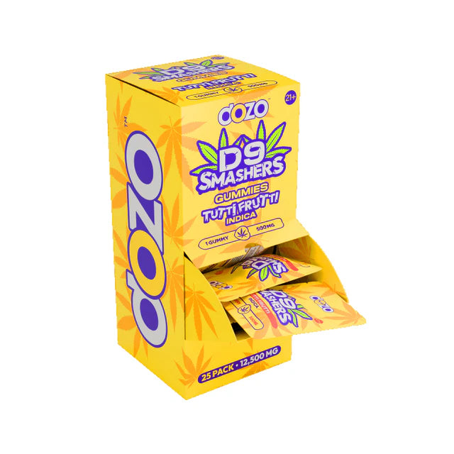 Dozo D9 Smashers Single Gummy 500mg 25ct Display 12500MG