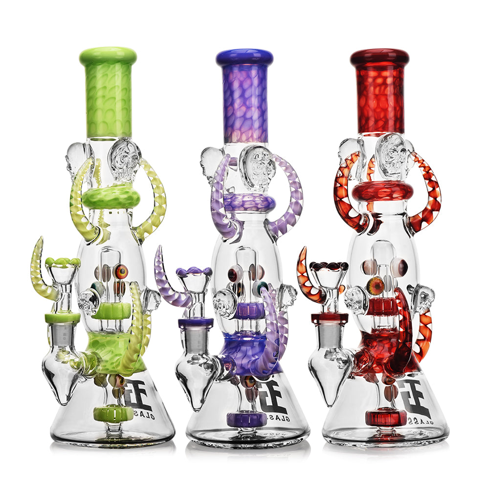 EG-100 11" EG Glass Horned Waterpipe