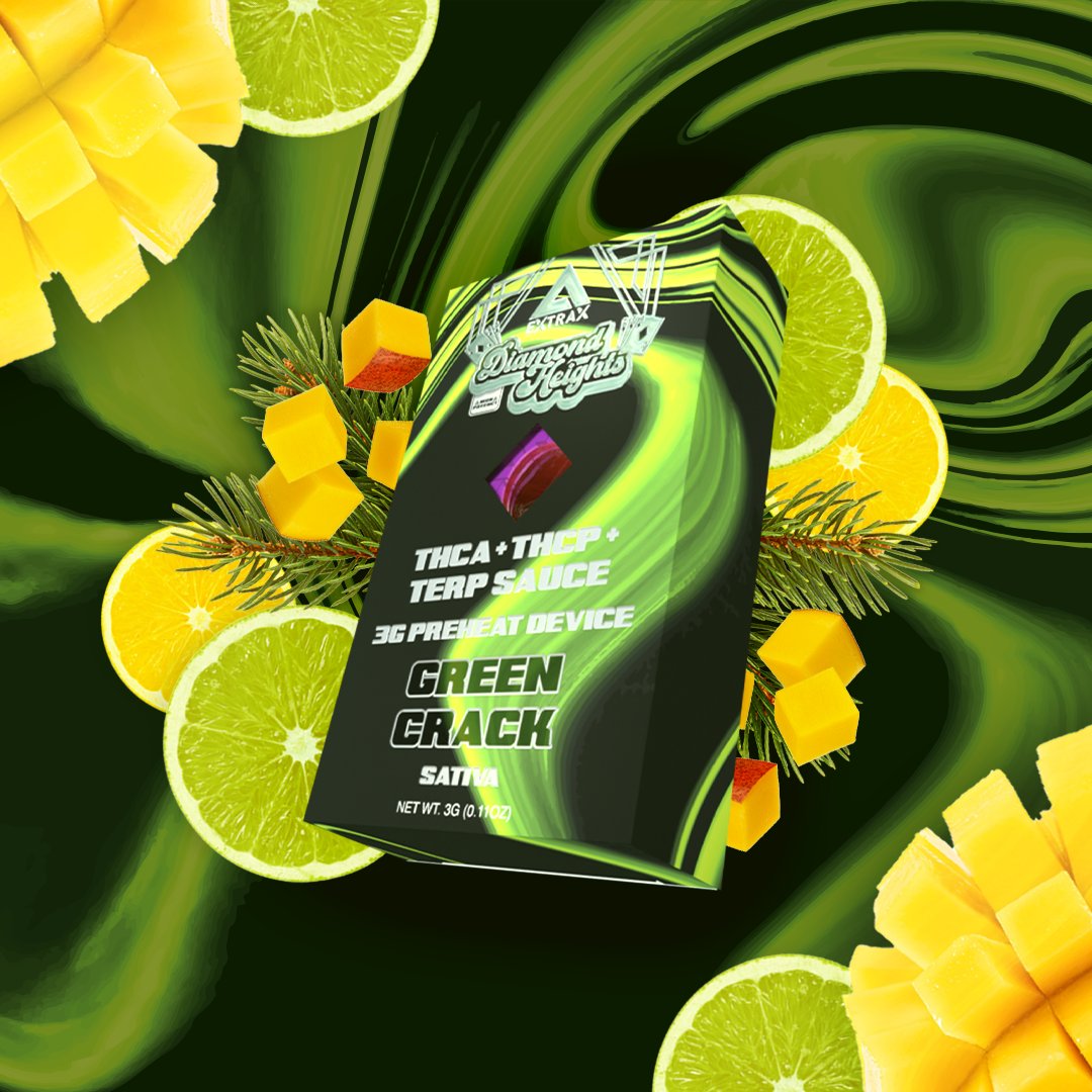 Extrax Diamond Heights 3g THC-A + THC-P + Terp Sauce Disposable 6ct Display